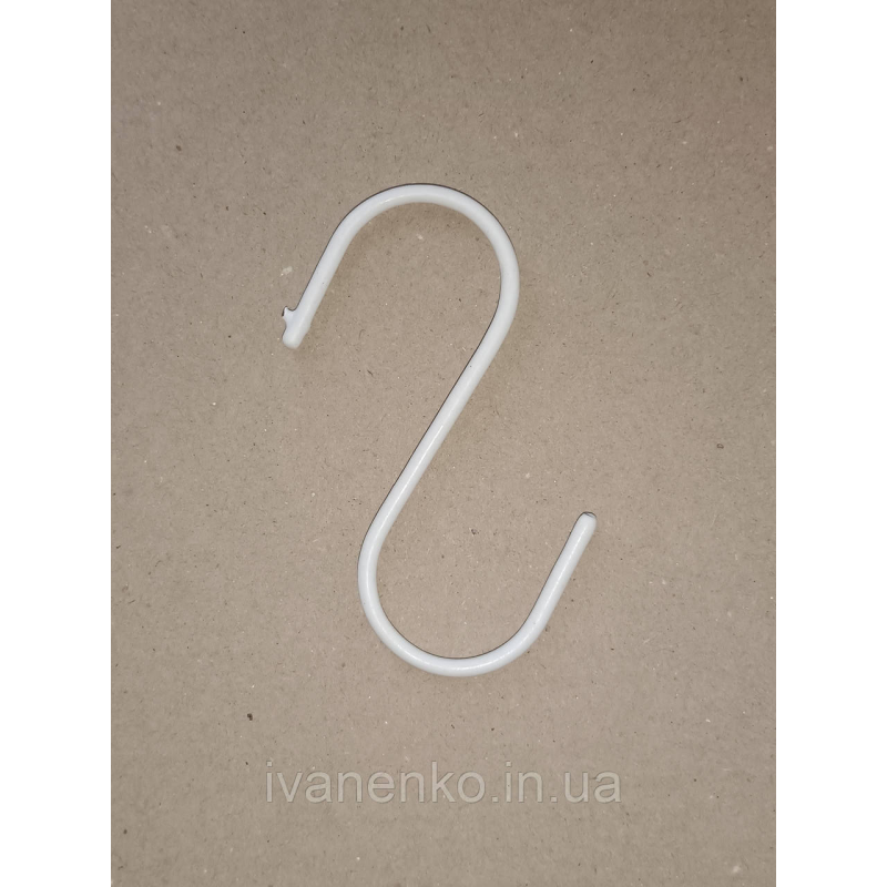 Гачок білий S - подібний великий 9 см