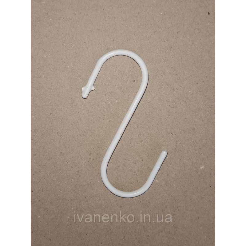 Гачок білий S - подібний середній 8 см